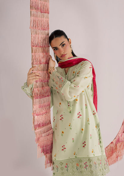 Pakistani Designer Mint Green Lawn Salwar Kameez Online in KSA Riyadh Saudi Arabia Oman Bahrain Qatar