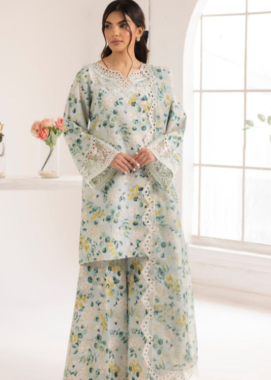 Pakistani Designer Mint Green Silk Salwar Suit Online in KSA Riyadh Saudi Arabia Oman Bahrain Qatar