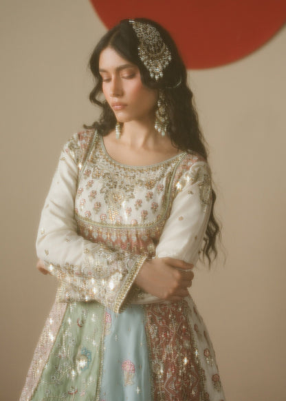 Pakistani Designer Multi Chiffon Maxi Online in UK USA Canada