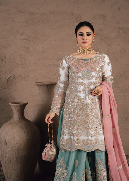 Pakistani Designer Multi Chiffon Salwar Kameez Online in KSA Riyadh Saudi Arabia Oman Bahrain Qatar