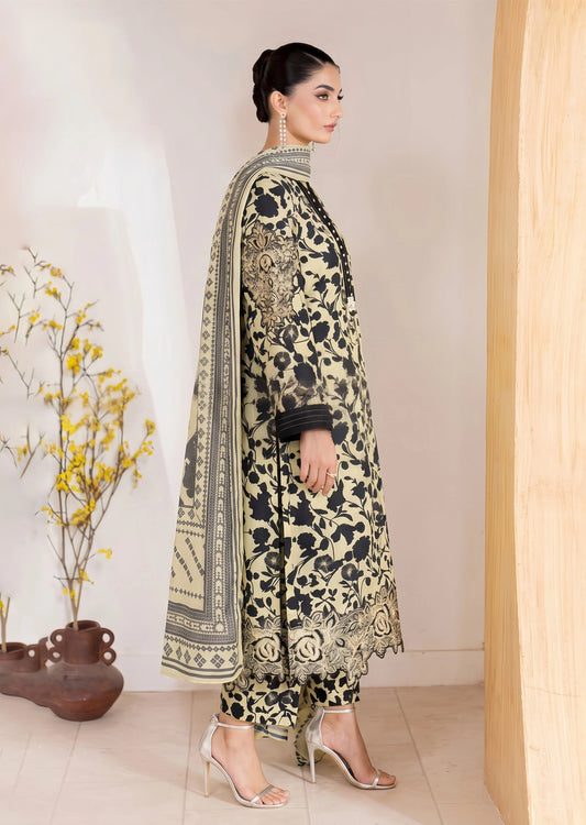 Pakistani Designer Multi Embroidered Lawn Suit Online in KSA Riyadh Saudi Arabia Oman Bahrain Qatar