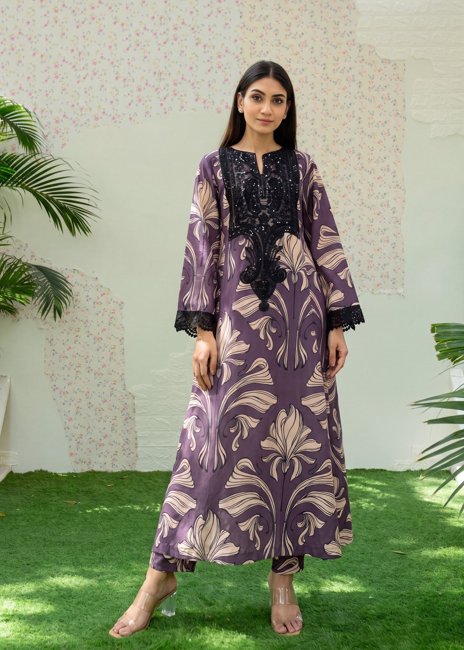 Pakistani Designer Multi Lawn Embroidered Pishwas Online in KSA Riyadh Saudi Arabia Oman Bahrain Qatar