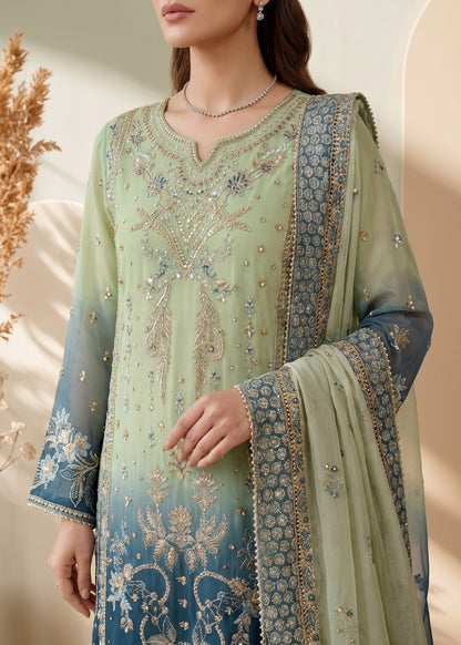 Pakistani Designer Multi Organza Salwar Kameez Online in KSA Riyadh Saudi Arabia Oman Bahrain Qatar