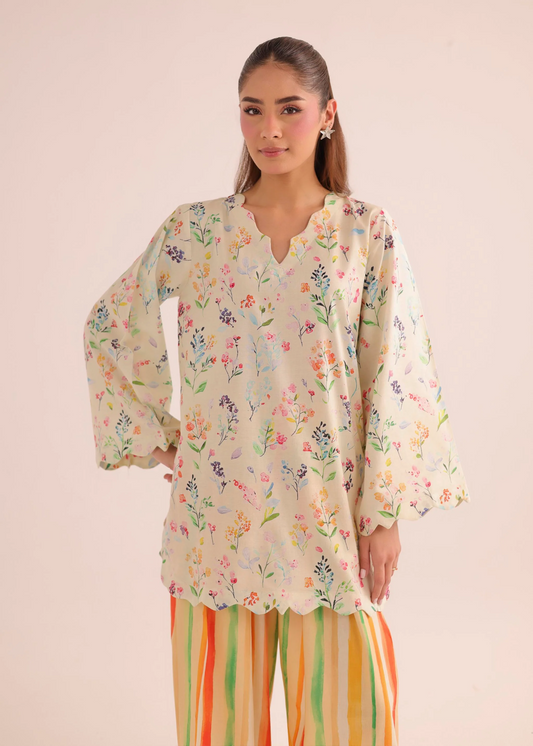 Pakistani Designer Multi Printed Lawn Kurti Online in KSA Riyadh Saudi Arabia Oman Bahrain Qatar