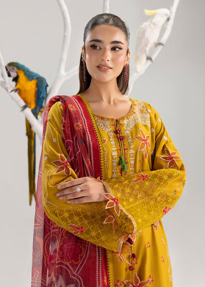 Pakistani Designer Mustard Lawn Festive Suit Online in KSA Riyadh Saudi Arabia Oman Bahrain Qatar