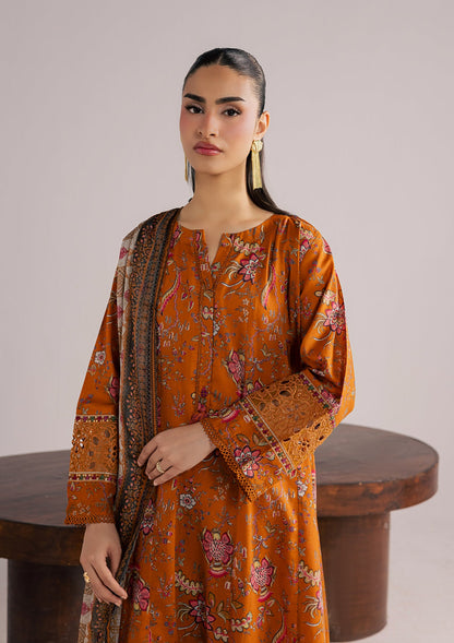 Pakistani Designer Mustard Lawn Salwar Kameez Online in KSA Riyadh Saudi Arabia Oman Bahrain Qatar