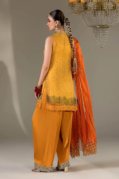 Pakistani Designer Mustard Silk Farshi Suit Online in KSA Riyadh Saudi Arabia Oman Bahrain Qatar