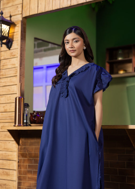 Pakistani Designer Navy Blue Cotton Suit Online in KSA Riyadh Saudi Arabia Oman Bahrain Qatar