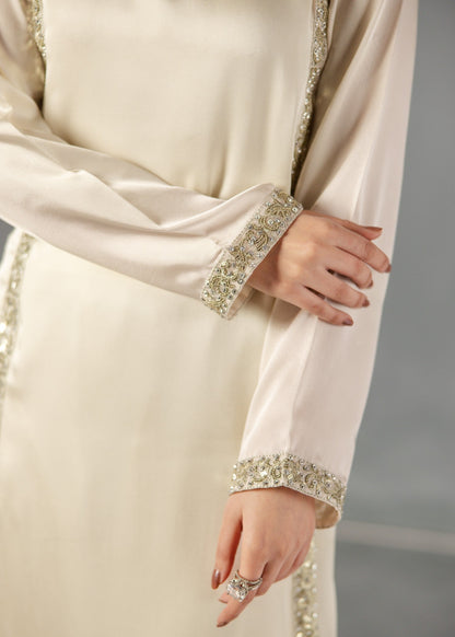 Pakistani Designer Off-White Charmuse Salwar Kameez Online in KSA Riyadh Saudi Arabia Oman Bahrain Qatar