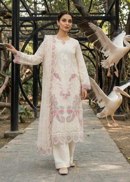 Pakistani Designer Off-White Cotton Salwar Kameez Online in KSA Riyadh Saudi Arabia Oman Bahrain Qatar