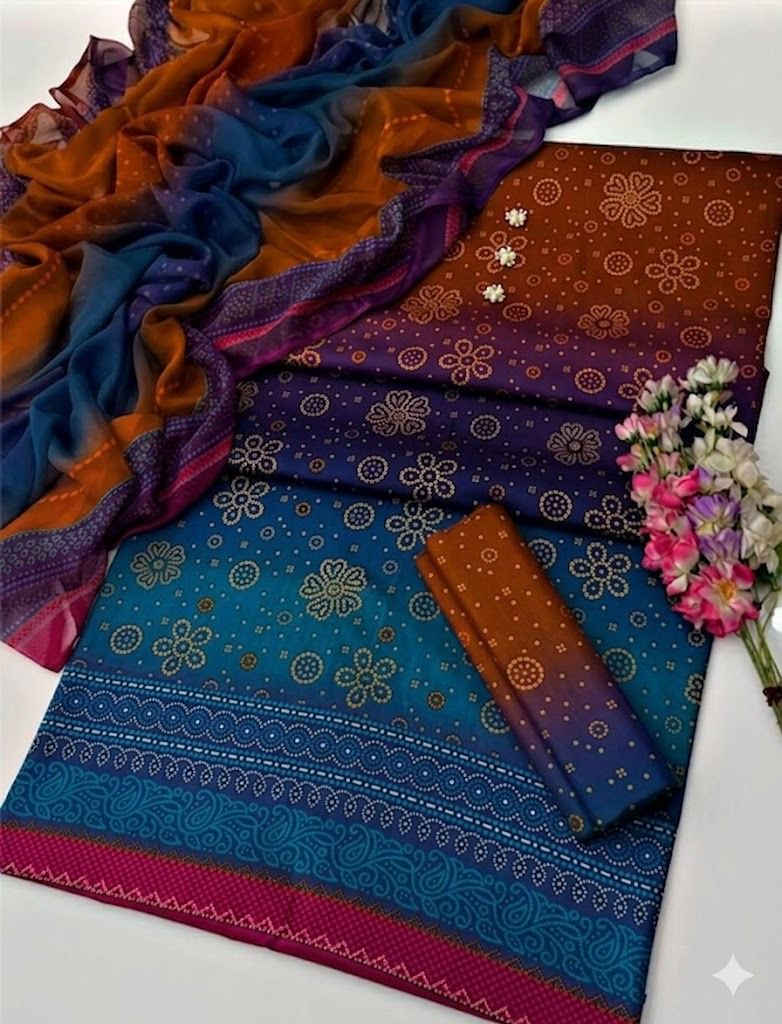 Pakistani Designer Orange Lawn Salwar Kameez Online in KSA Riyadh Saudi Arabia Oman Bahrain Qatar