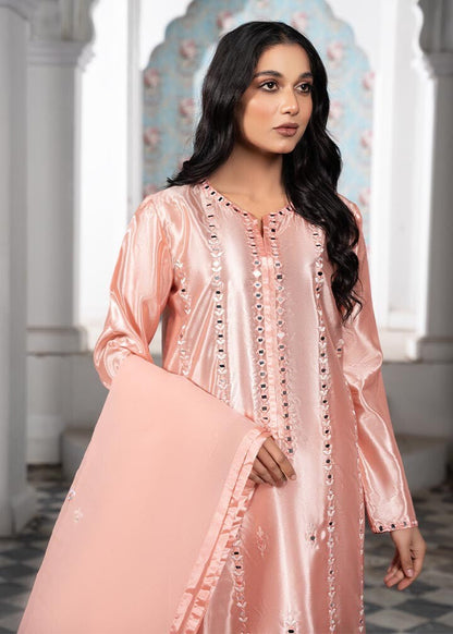 Pakistani Designer Peach Pink Festive Suit Online in KSA Riyadh Saudi Arabia Oman Bahrain Qatar