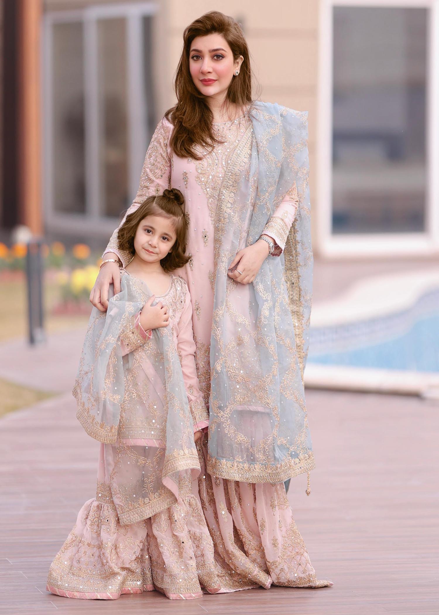 Pakistani Designer Pink Chiffon Salwar Kameez Online in KSA Riyadh Saudi Arabia Oman Bahrain Qatar