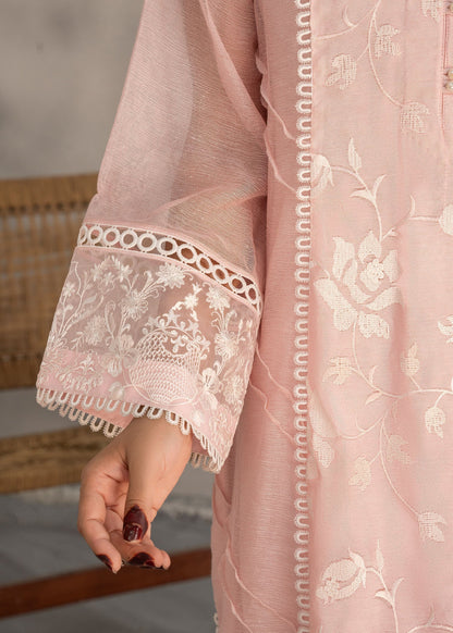 Pakistani Designer Pink Cotton Embroidered Suit Online in Dubai UAE Abudhabi Ajman Sharjah