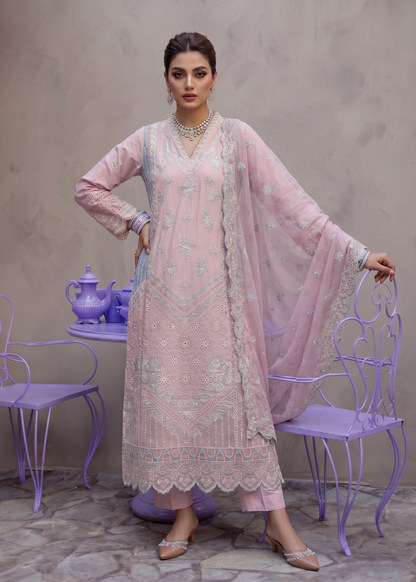 Pakistani Designer Pink Cotton Salwar Kameez Online in KSA Riyadh Saudi Arabia Oman Bahrain Qatar