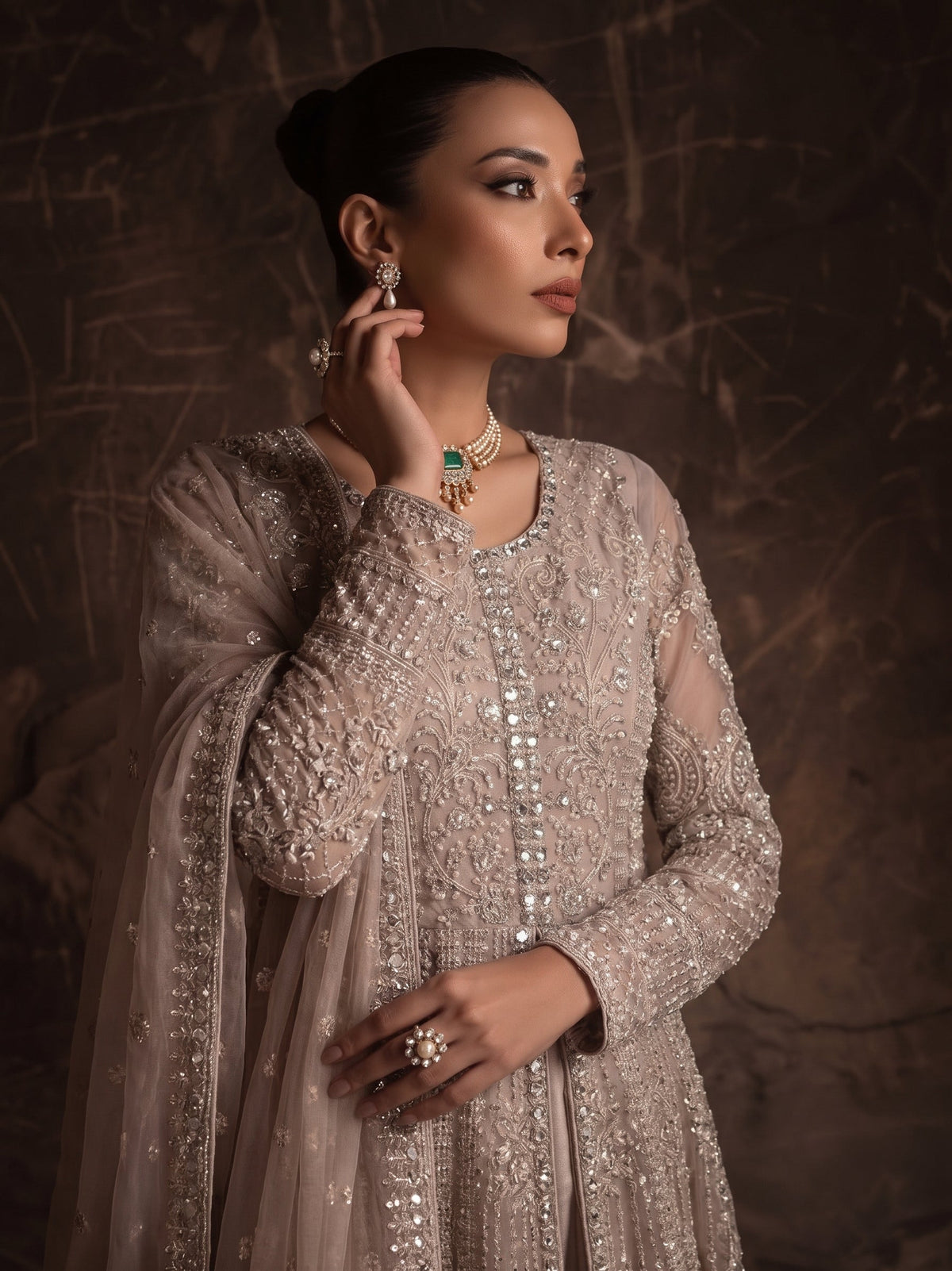 Pakistani Designer Pink Organza Salwar Kameez Online in KSA Riyadh Saudi Arabia Oman Bahrain Qatar