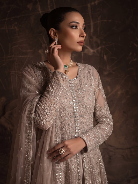 Pakistani Designer Pink Organza Salwar Kameez Online in KSA Riyadh Saudi Arabia Oman Bahrain Qatar