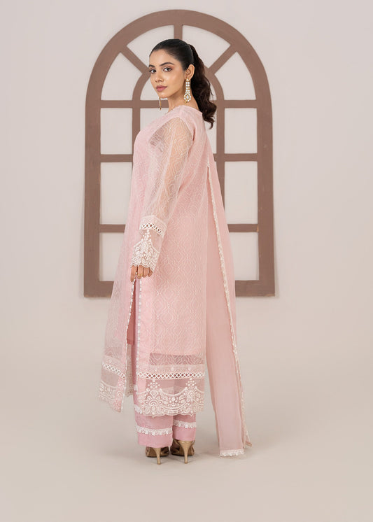 Pakistani Designer Pink Organza Salwar Kameez Online in KSA Riyadh Saudi Arabia Oman Bahrain Qatar