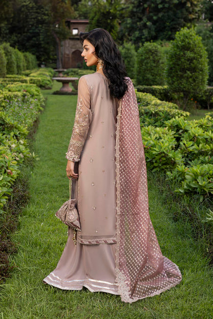 Pakistani Designer Pink Organza Sharara Gharara Online in KSA Riyadh Saudi Arabia Oman Bahrain Qatar