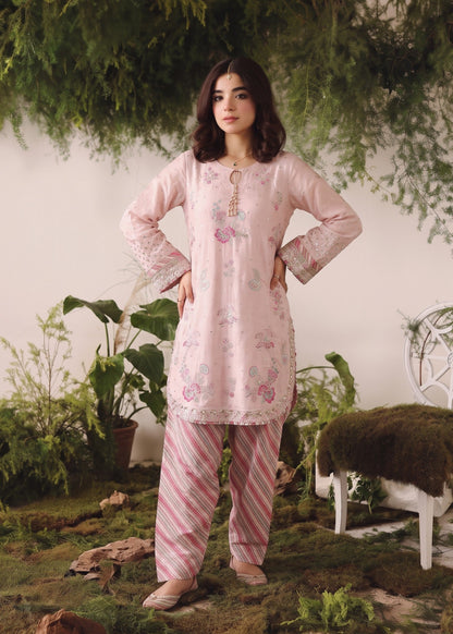 Pakistani Designer Pink Raw Silk Shalwar Kameez Online in KSA Riyadh Saudi Arabia Oman Bahrain Qatar