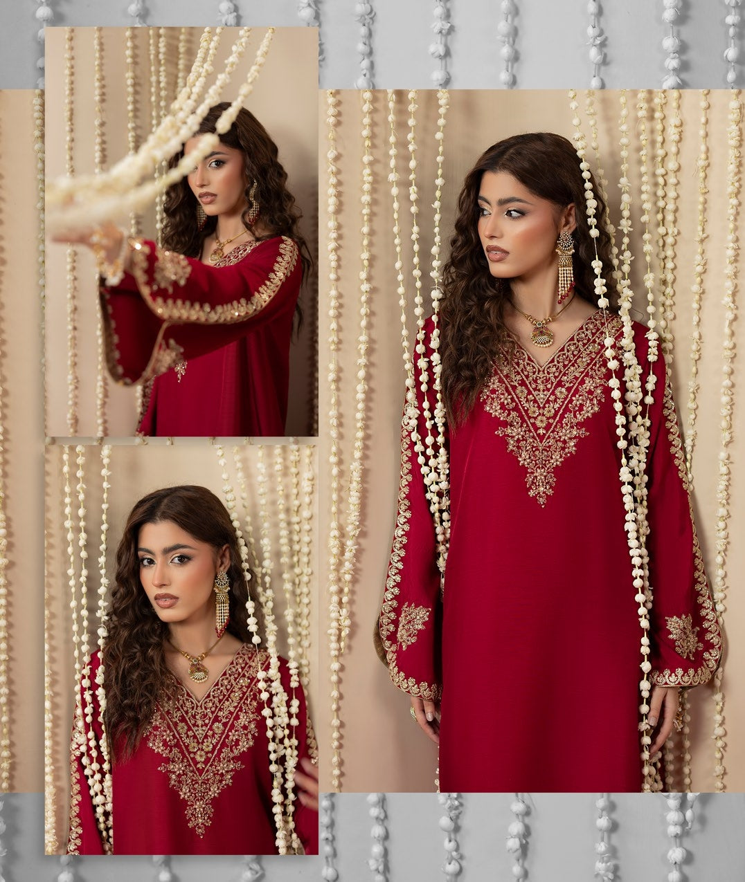 Pakistani Designer Pink Silk Kaftan with Trousers Online in KSA Riyadh Saudi Arabia Oman Bahrain Qatar