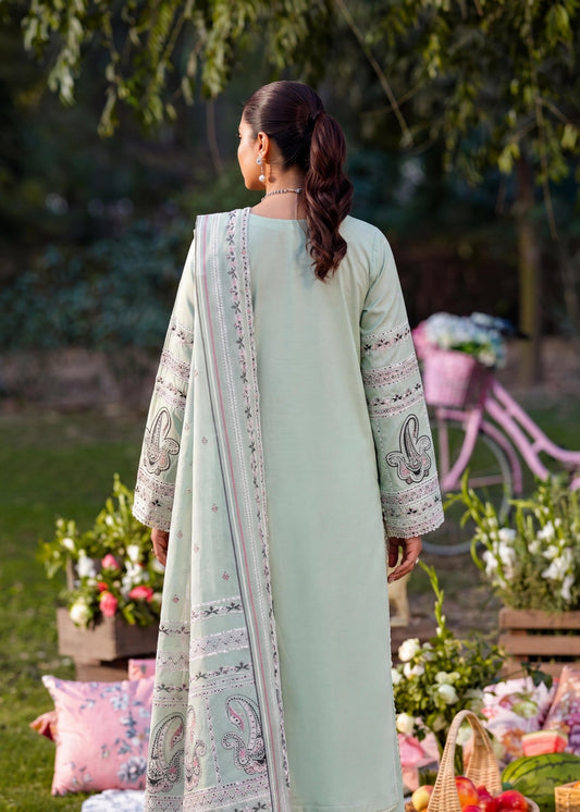Pakistani Designer Pistachio Green Embroidered Salwar Kameez Online in KSA Riyadh Saudi Arabia Oman Bahrain Qatar