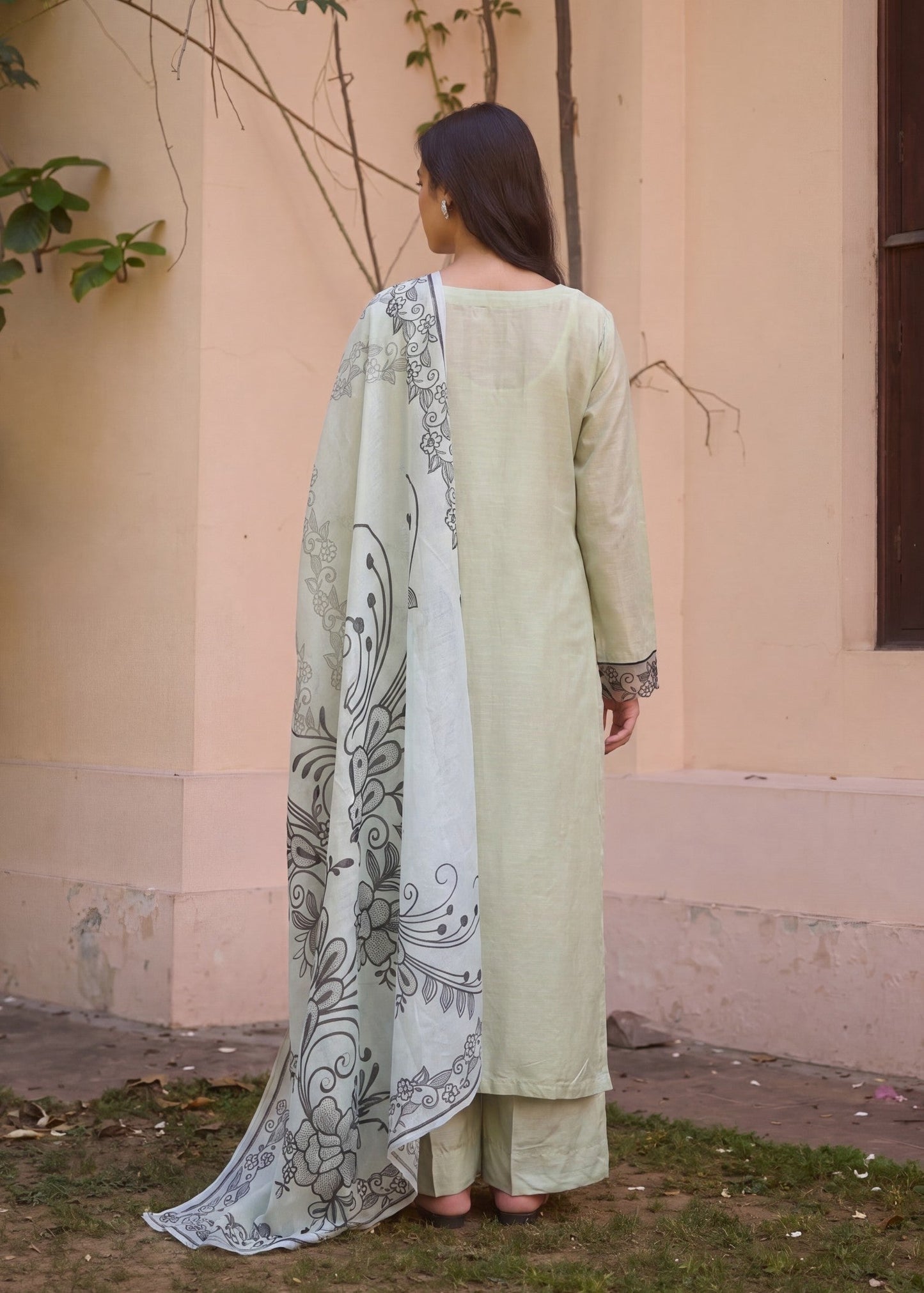 Pakistani Designer Pistachio Green Lawn Suit Online in KSA Riyadh Saudi Arabia Oman Bahrain Qatar