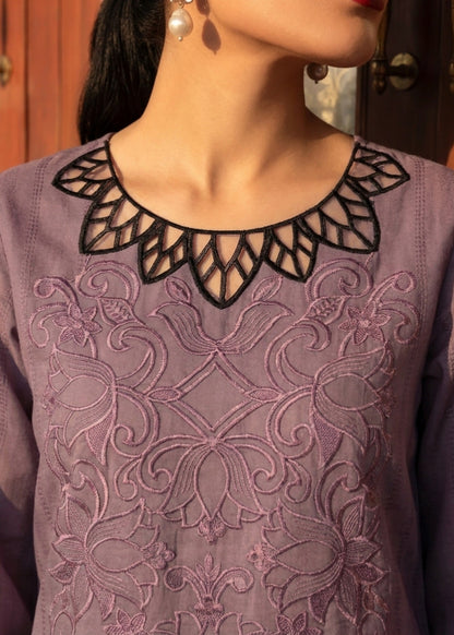Pakistani Designer Plum Purple Lawn Suit Online in KSA Riyadh Saudi Arabia Oman Bahrain Qatar