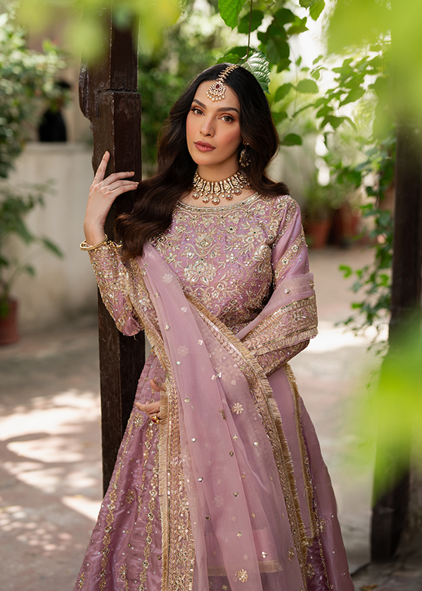 Pakistani Designer Purple Ash Charmuse Wedding Outfit Online in KSA Riyadh Saudi Arabia Oman Bahrain Qatar