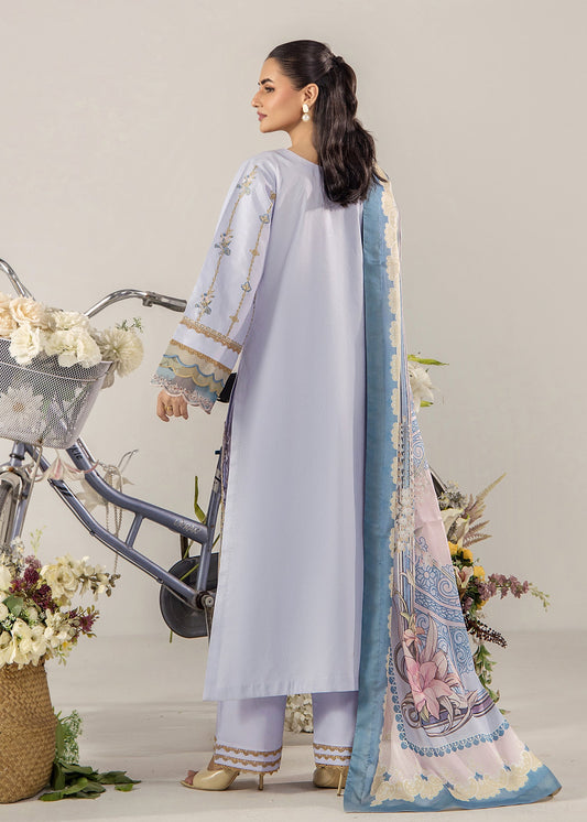 Pakistani Designer Purple Ash Lawn Suit with Silk Dupatta Online in KSA Riyadh Saudi Arabia Oman Bahrain Qatar