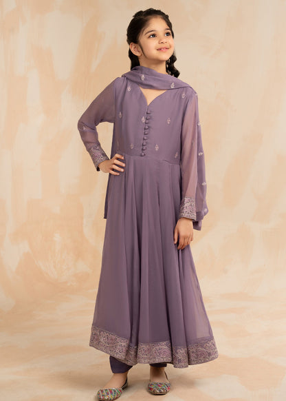 Pakistani Designer Purple Chiffon Salwar Kameez Online in KSA Riyadh Saudi Arabia Oman Bahrain Qatar