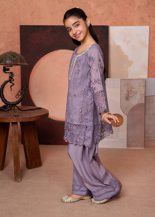 Pakistani Designer Purple Cotton Silk Salwar Kameez Online in KSA Riyadh Saudi Arabia Oman Bahrain Qatar