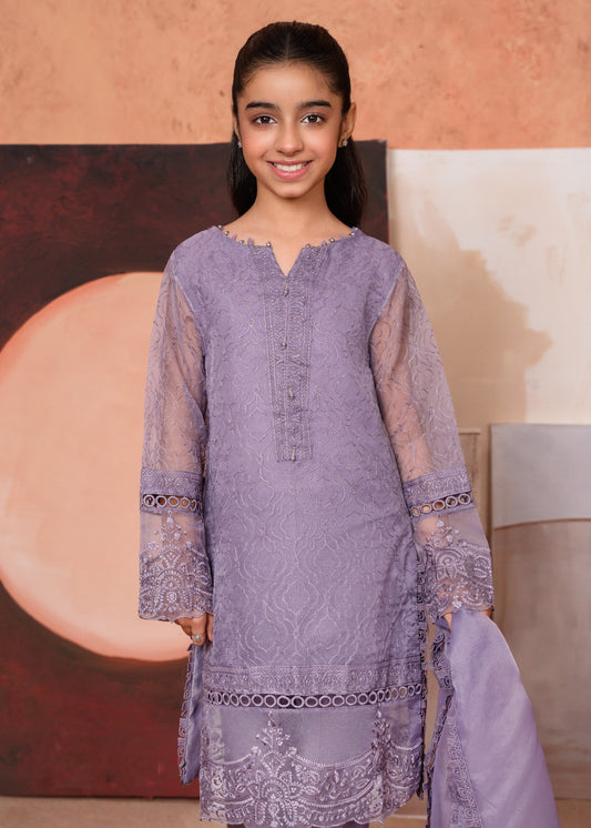 Pakistani Designer Purple Organza Salwar Kameez Online in KSA Riyadh Saudi Arabia Oman Bahrain Qatar