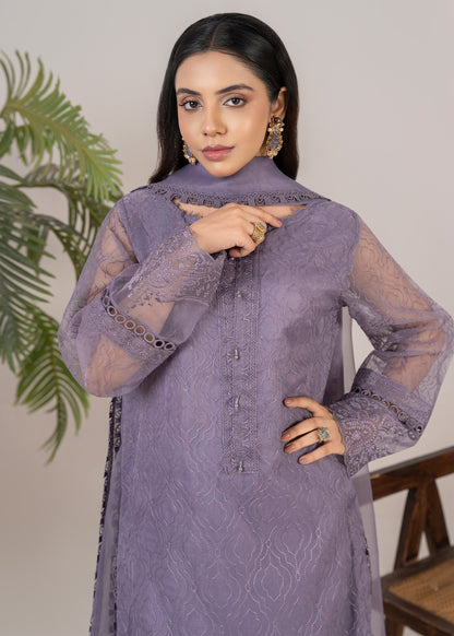 Pakistani Designer Purple Organza Suit Online in KSA Riyadh Saudi Arabia Oman Bahrain Qatar
