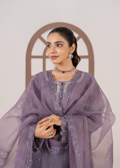 Pakistani Designer Purple Raw Silk Farshi Shalwar Online in KSA Riyadh Saudi Arabia Oman Bahrain Qatar