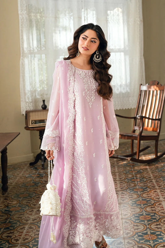 Pakistani Designer Purplish Pink Lawn Salwar Kameez Online in KSA Riyadh Saudi Arabia Oman Bahrain Qatar