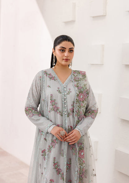 Pakistani Designer Raw Silk Embroidered Suit Online in Sri Lanka India Australia
