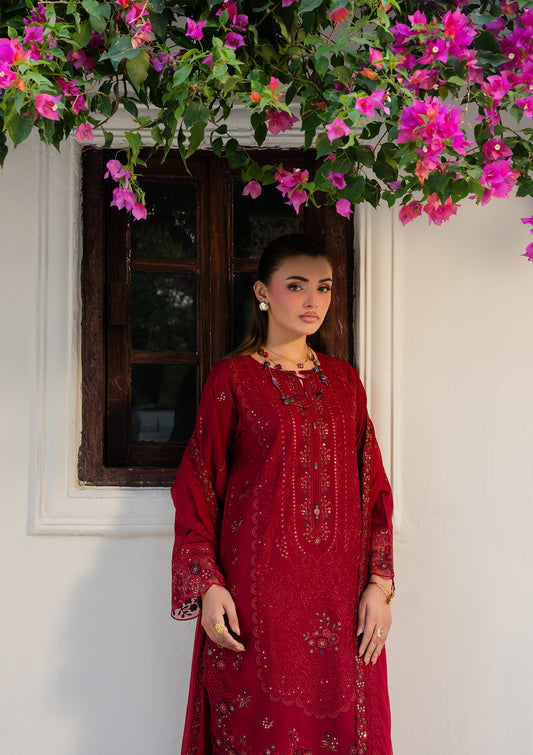 Pakistani Designer Red Lawn Salwar Kameez Online in KSA Riyadh Saudi Arabia Oman Bahrain Qatar