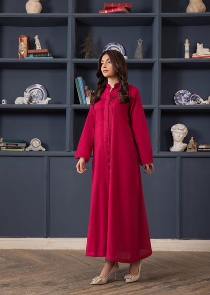 Pakistani Designer Rose Red Lawn Cotton Suit Online in KSA Riyadh Saudi Arabia Oman Bahrain Qatar