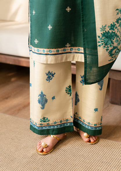Pakistani Designer Sea Green Khaddar 3 Piece Suit Online in KSA Riyadh Saudi Arabia Oman Bahrain Qatar