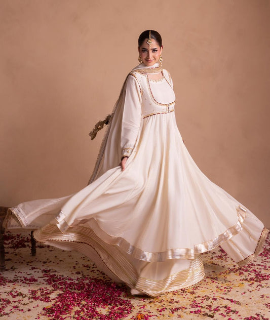 Pakistani Designer Silk Flapper Trouser Ensemble Online in KSA Riyadh Saudi Arabia Oman Bahrain Qatar