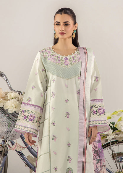 Pakistani Designer Tea Green Lawn Salwar Kameez Online in KSA Riyadh Saudi Arabia Oman Bahrain Qatar