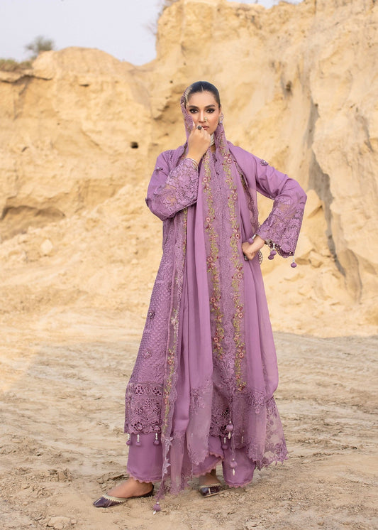 Pakistani Designer Violet Cotton Dress Material Online in Sri Lanka India Australia