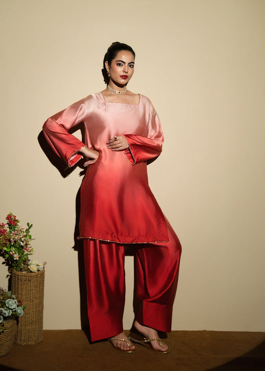 Pakistani Designer Vivid Pink Silk Salwar Kameez Online in KSA Riyadh Saudi Arabia Oman Bahrain Qatar