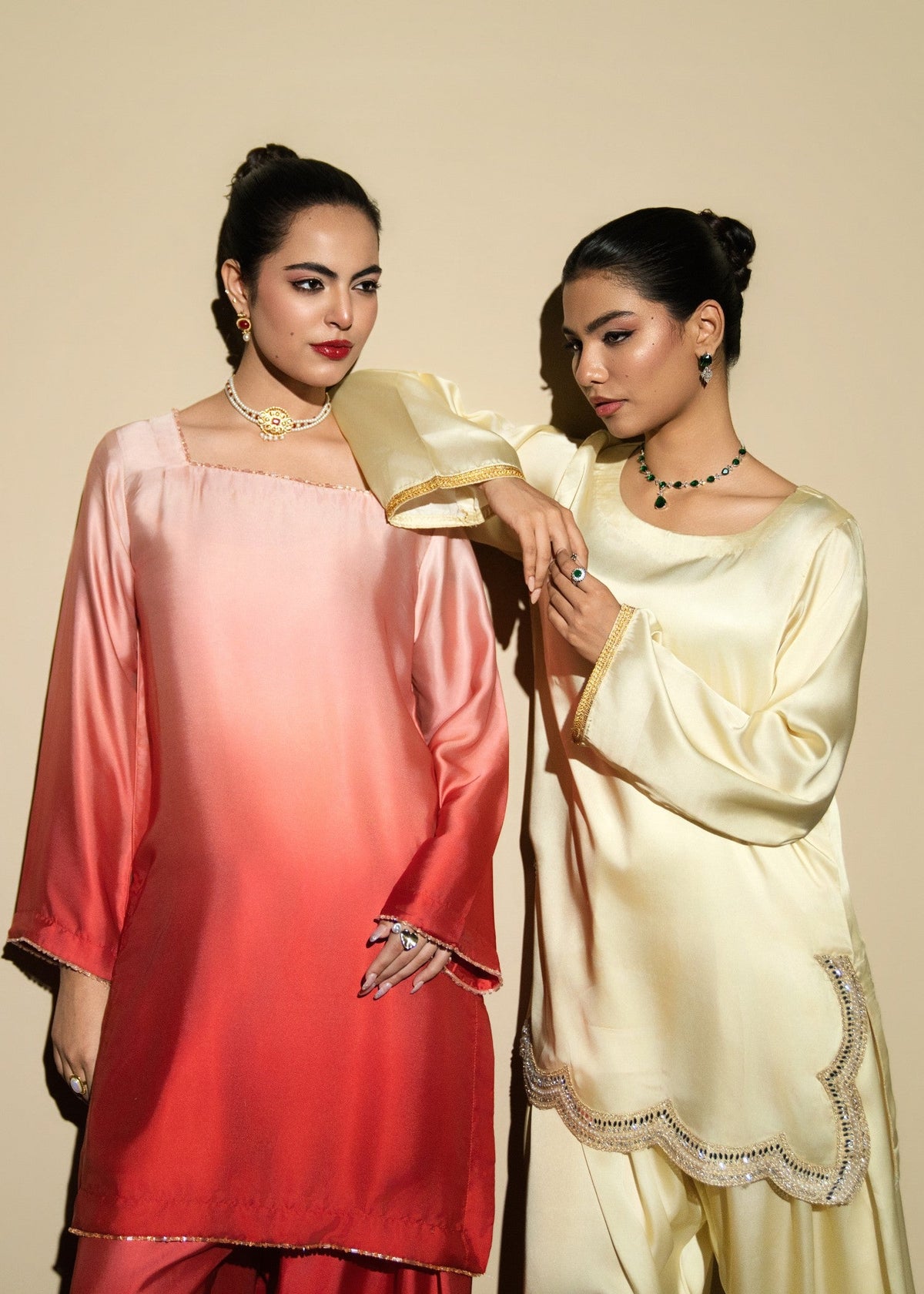 Pakistani Designer Vivid Pink Silk Salwar Kameez Online in KSA Riyadh Saudi Arabia Oman Bahrain Qatar