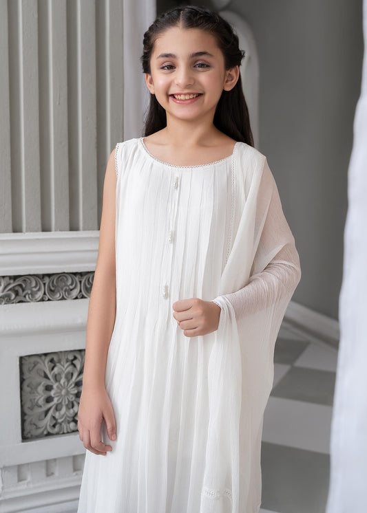 Pakistani Designer White Chiffon Salwar Kameez Online in KSA Riyadh Saudi Arabia Oman Bahrain Qatar