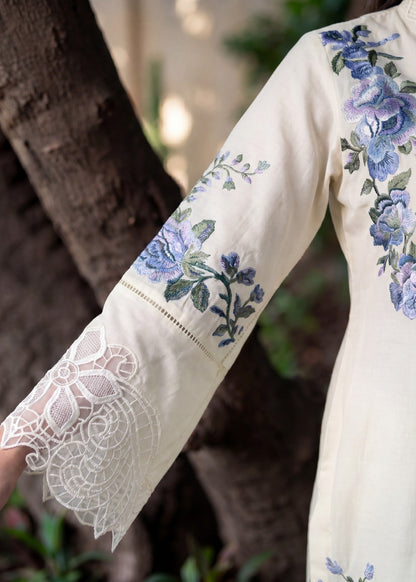 Pakistani Designer White Embroidered Lawn Suit Online in Dubai DXB UAE Abudhabi Meena Bazaar