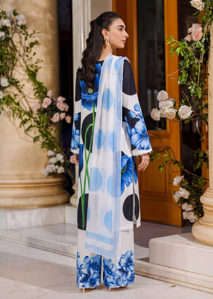 Pakistani Designer White Lawn Salwar Suit Online in KSA Riyadh Saudi Arabia Oman Bahrain Qatar