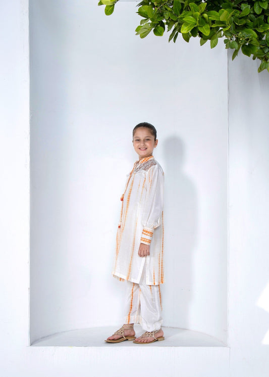 Pakistani Designer White Raw Silk Salwar Kameez Online in KSA Riyadh Saudi Arabia Oman Bahrain Qatar