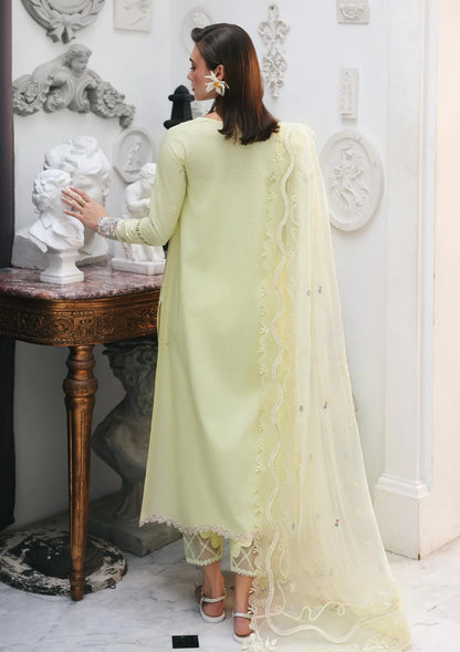 Pakistani Designer Yellow Lawn Salwar Kameez Online in KSA Riyadh Saudi Arabia Oman Bahrain Qatar